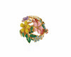 Floral Orb Ring by Bill Skinner Gold Enamel Flowers - The Hirst Collection