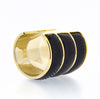 Yves Saint Laurent Cuff Bracelet Black Snakeskin - The Hirst Collection
