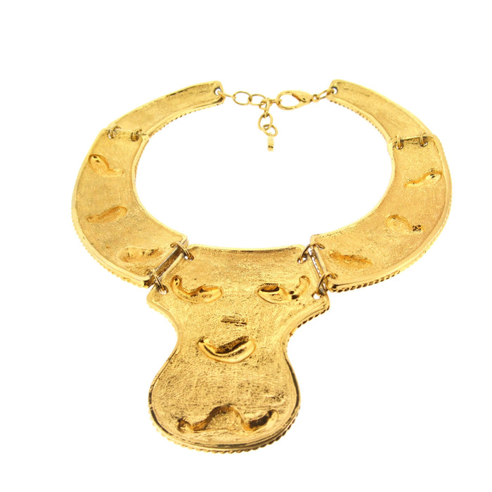 Egyptian Style Bib Gold Necklace by Alexis Kirk - The Hirst Collection