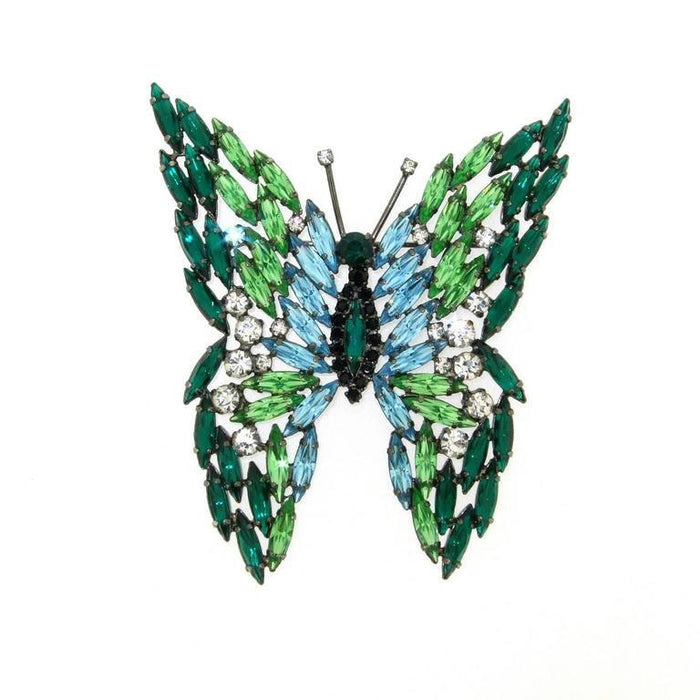 Large Butterfly brooch by Cristobal London in Crystal - The Hirst Collection