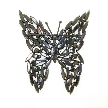 Large Butterfly brooch by Cristobal London in Crystal - The Hirst Collection