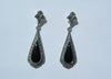 Teardrop Black Onyx Earrings - The Hirst Collection