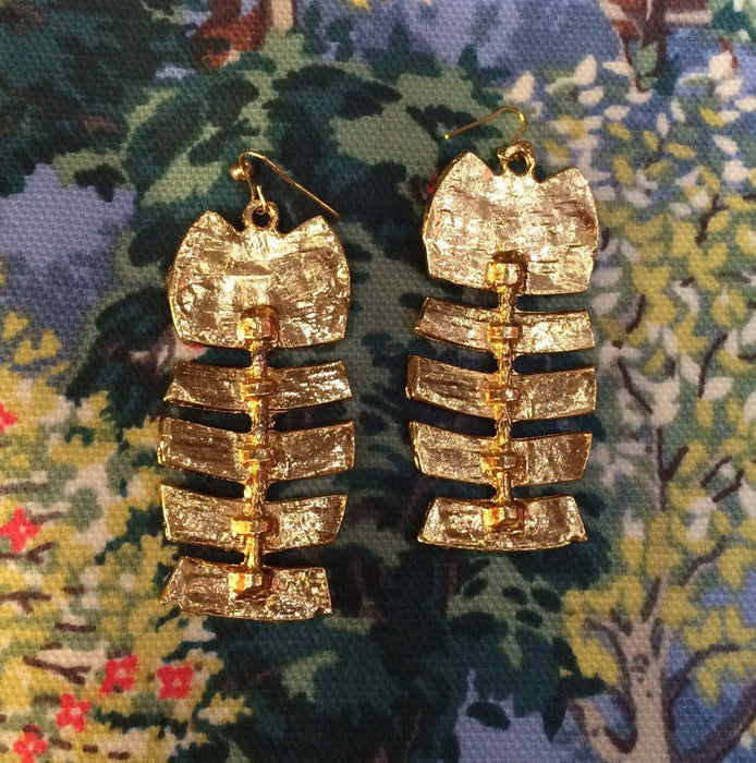 Gold Owl earrings vintage style - The Hirst Collection
