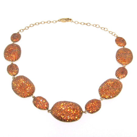 Amber Crystal Necklace Pebbles by JCM London - The Hirst Collection