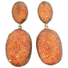 Amber Crystal Pebble Designer Earrings by JCM - The Hirst Collection