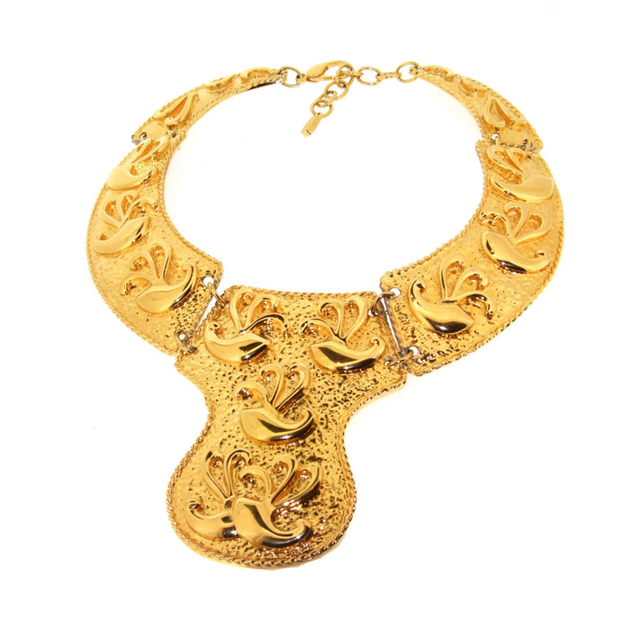 Egyptian Style Bib Gold Necklace by Alexis Kirk - The Hirst Collection