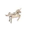 Unicorn Brooch Silver Marcasite Pendant Necklace - The Hirst Collection