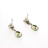 Peridot earrings Teardrop Silver Marcasite - The Hirst Collection