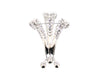 Prince of Wales Feathers Brooch Crystal Bill Skinner - The Hirst Collection