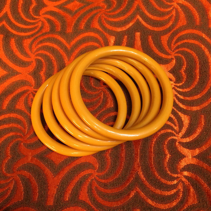 Bakelite Bangle Vintage Yellow Mustard - The Hirst Collection