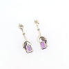 Marcasite Amethyst Earrings - The Hirst Collection