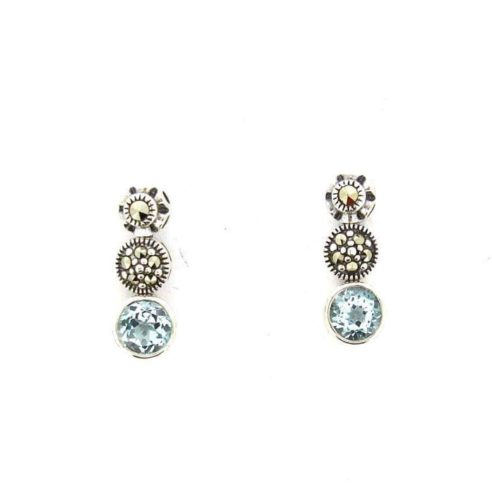 Blue Topaz Dot earrings - The Hirst Collection