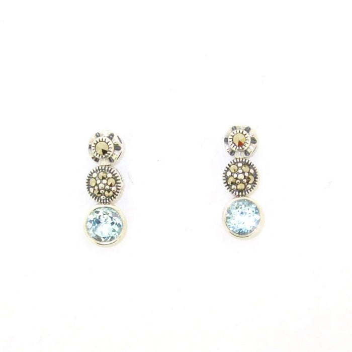 Blue Topaz Dot earrings - The Hirst Collection