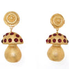 Toadstool Earrings with red glass - The Hirst Collection