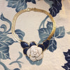 Balenciaga Necklace Navy Blue and  White Enamel - The Hirst Collection