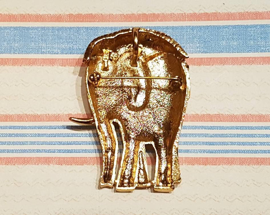 Elephant Brooch Pendant Gold By Sardi - The Hirst Collection