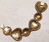 Butler and Wilson Heart Bracelet Gold Enamel Tartan Punk Vintage Signed - The Hirst Collection