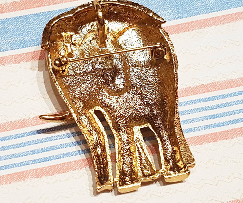 Elephant Brooch Pendant Gold By Sardi - The Hirst Collection