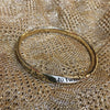 Shine... we are all stars and deserve to twinkle... gold tone metal Bangle Bracelet - The Hirst Collection