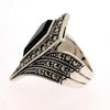 Black onyx Art Deco Ring Pointed - The Hirst Collection