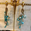 Askew London Earrings Turquoise Gold Chandelier Unsigned - The Hirst Collection