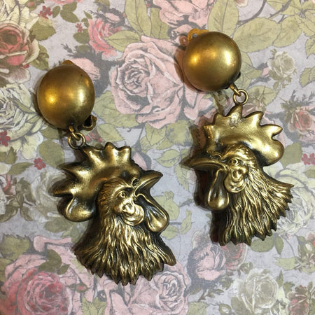 Cockerel Earrings Joseff of Hollywood - The Hirst Collection