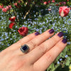 Sapphire Crystal Princess solitaire ring - The Hirst Collection