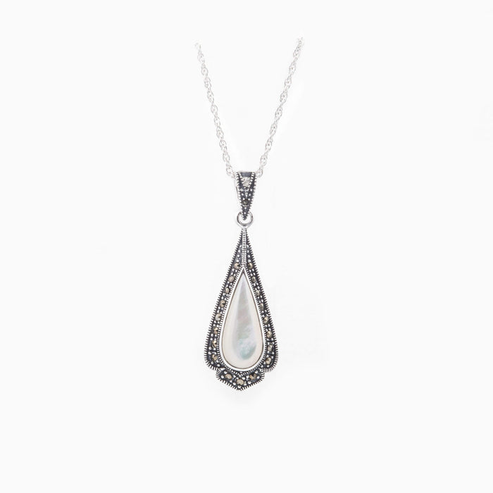 Mother of Pearl drop pendant necklace - The Hirst Collection