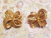 Oscar de La Renta Earrings Clip On Gold Bow - The Hirst Collection