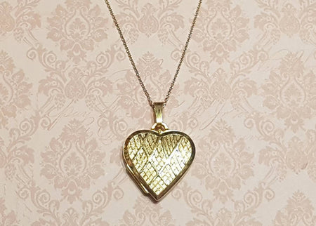 Vintage Gold Locket Heart Gold Plated - The Hirst Collection