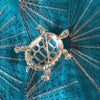 Turquoise Tortoise Brooch Silver Marcasite - The Hirst Collection
