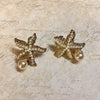 Starfish stud earrings multi coloured or pearl - The Hirst Collection