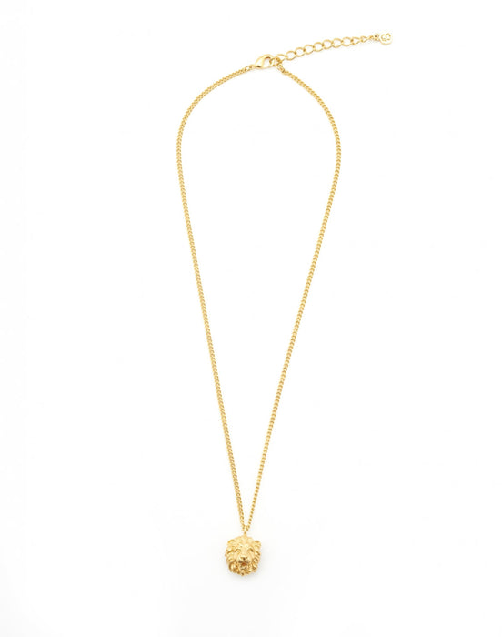 Lion Pendant Necklace by Bill Skinner Gold plated - The Hirst Collection