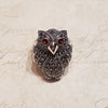 Owl Ring Silver Marcasite Cocktail Large - The Hirst Collection