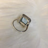 Blue Topaz Queen Solitaire Silver Ring Art Deco style Marcasite - The Hirst Collection