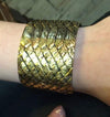 Snakeskin Cuff Bracelet by Saint Laurent - The Hirst Collection