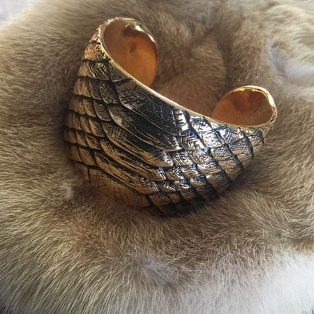 Snakeskin Cuff Bracelet by Saint Laurent - The Hirst Collection