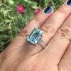 Blue Topaz Duchess Solitaire Silver Ring - The Hirst Collection