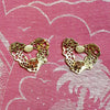 Christian Lacroix Earrings Heart Gold Clip On Vintage - The Hirst Collection
