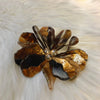 Brown Marblised Acrylic Brooch - The Hirst Collection