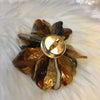Brown Marblised Acrylic Brooch - The Hirst Collection