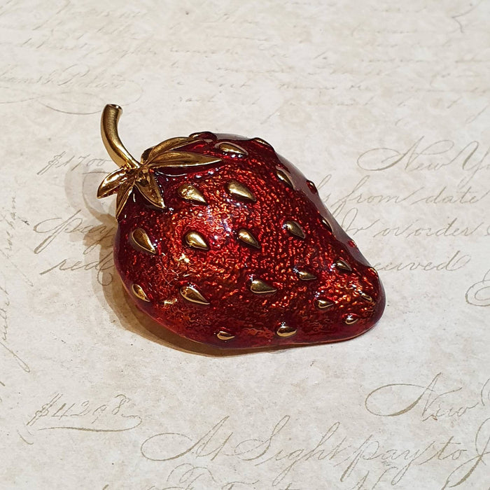 Strawberry brooch hot sale