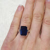 The Duchess Solitaire Ring in Sapphire Blue - The Hirst Collection