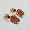 Bill Skinner Lion Earrings Ear Jacket Crown Gold Black - The Hirst Collection