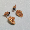 Bill Skinner Lion Earrings Ear Jacket Crown Gold Black - The Hirst Collection