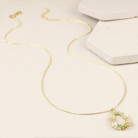 Floral Bee Pendant Necklace - The Hirst Collection
