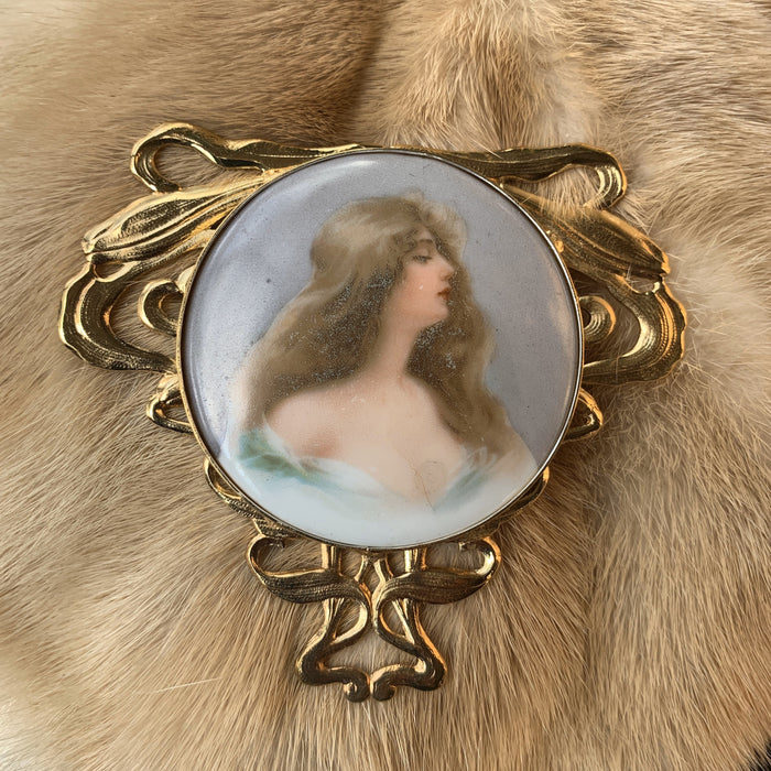 Art Nouveau Style Cameo brooch - The Hirst Collection