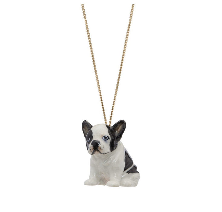 French Bull Dog Pendant Black and White - The Hirst Collection