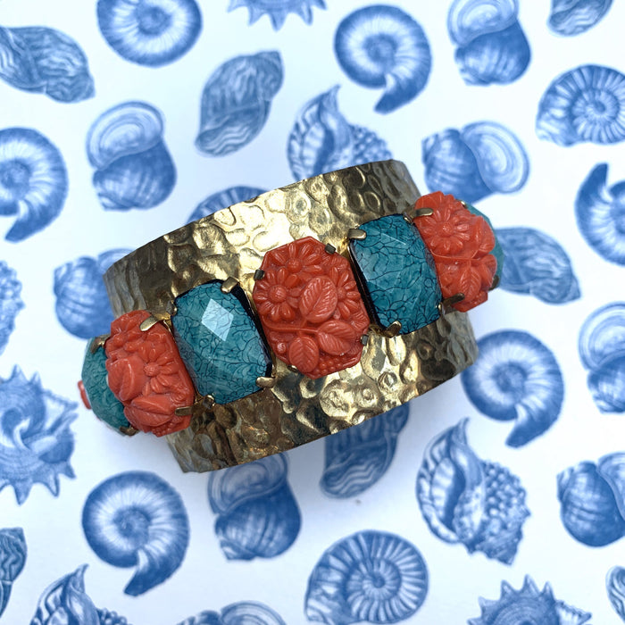 Coral and Turquoise Bracelet by  Frangos - The Hirst Collection