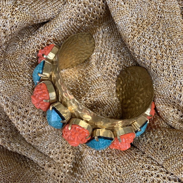 Coral and Turquoise Bracelet by  Frangos - The Hirst Collection